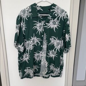 Rag & Bone Green and White Floral Shirt